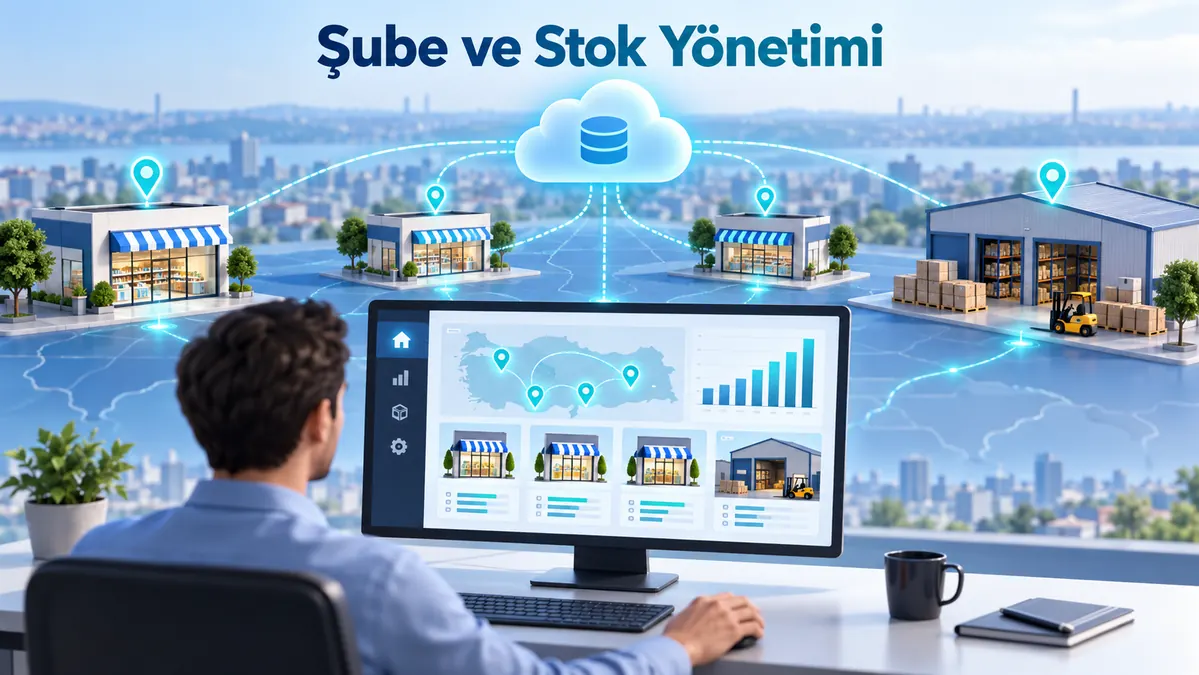Şube ve Stok Yönetimi Online perakende satış programında mağaza şube ve depo stok yönetimi